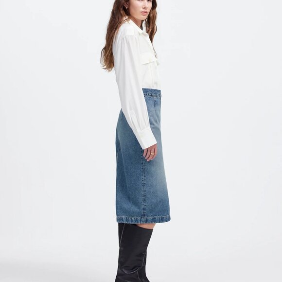 NWOT Denim Midi Pencil Skirt in Billings Wash - Picture 4 of 4